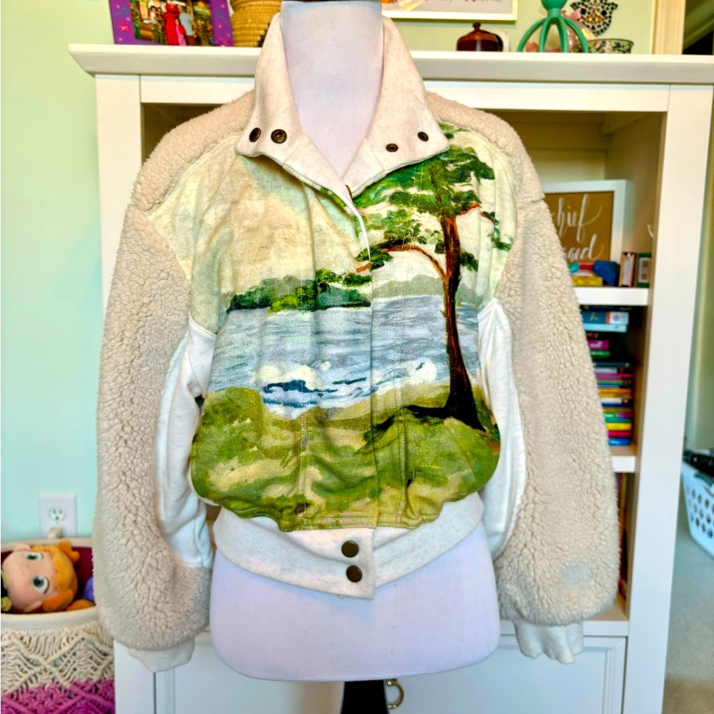 Anthropologie Painted Bomber